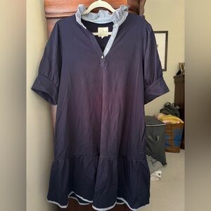 Chic Soul Umgee Navy Blue Midi Dress